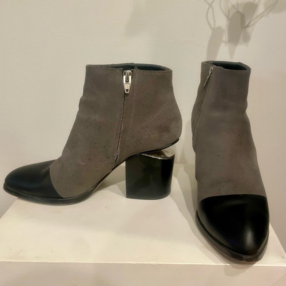 Alexander Wang Gaby grey suede black leather - 39
